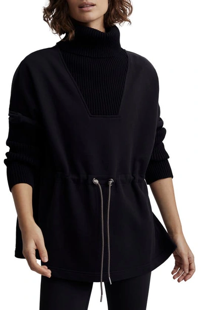 Varley Cavello Longline Turtleneck Sweater In Black