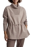 Varley Cavello Longline Sweater In Taupe Marl In Multi