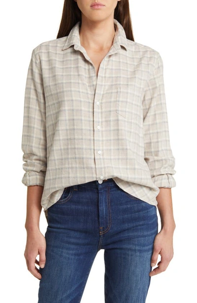 Frank & Eileen Plaid Relaxed Fit Cotton Button-up Shirt In Sand Gray