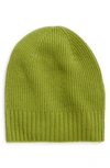 Nordstrom Recycled Cashmere Blend Beanie In Olive Bean