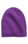 Nordstrom Recycled Cashmere Blend Beanie In Purple Bright