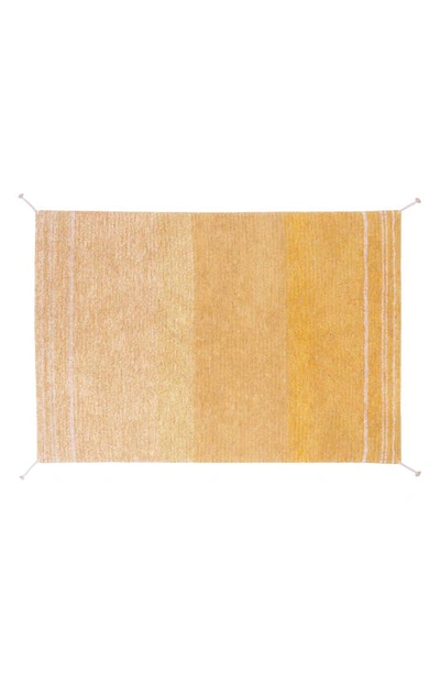 Lorena Canals Reversible Washable Recycled Cotton Blend Rug In Amber/ Honey