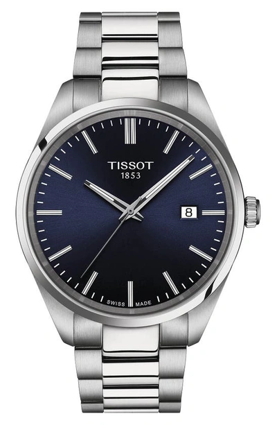 Tissot Pr 100 Classic Bracelet Watch, 40mm In Blue/silver