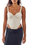 BDG URBAN OUTFITTERS LACE-UP BACK CORSET TOP