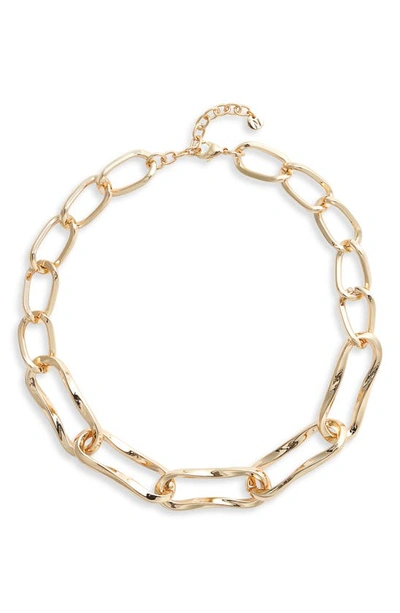 Nordstrom Wavy Link Collar Necklace In Gold