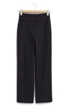 & Other Stories Recycled Polyester Straight Leg Trousers In Black