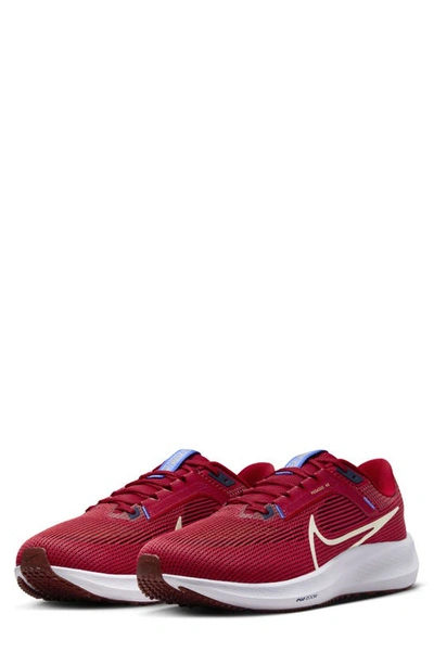 Nike Men's Pegasus 40 Road Running Shoes (extra Wide) In Red