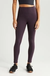 Zella Studio Luxe High Waist Pocket 7/8 Leggings In Purple Nebula