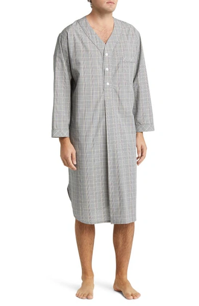 Majestic Coopers Check Woven Nightshirt In Glen Plaid