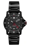 Mvmt Men's Cali Diver Automatic Black Stainless Steel Bracelet Watch 40mm In Black