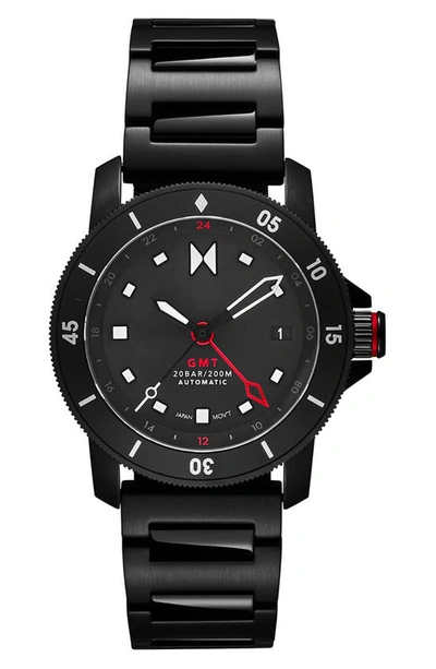 Mvmt Men's Cali Diver Automatic Black Stainless Steel Bracelet Watch 40mm