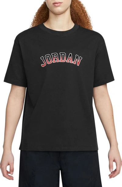 Jordan Women's  Graphic T-shirt In Black/gym Red