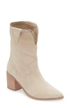 Kaanas Porto Block Heel Cowboy Bootie In Stone