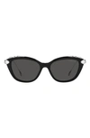 Swarovski 53mm Cat Eye Sunglasses In Black