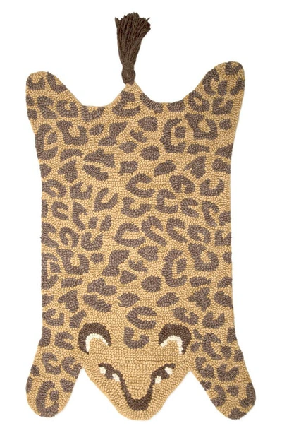 Crane Baby Leopard Accent Rug In Brown