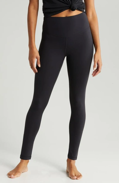 Zella Studio Luxe High Waist Leggings In Black