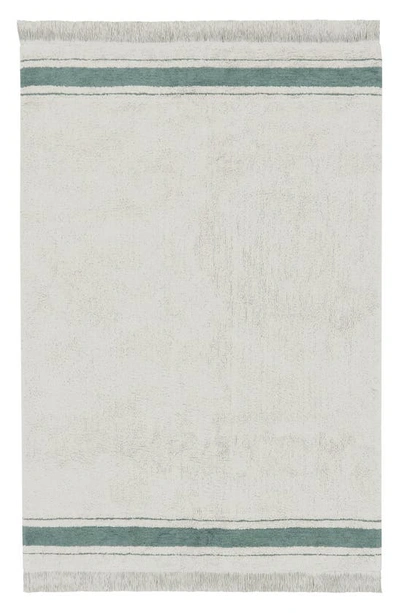 Lorena Canals Gastro Washable Cotton Blend Rug In Vintage Blue