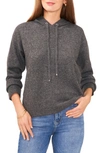 Vince Camuto Jersey Knit Hooded Sweater In Med Hthr Grey