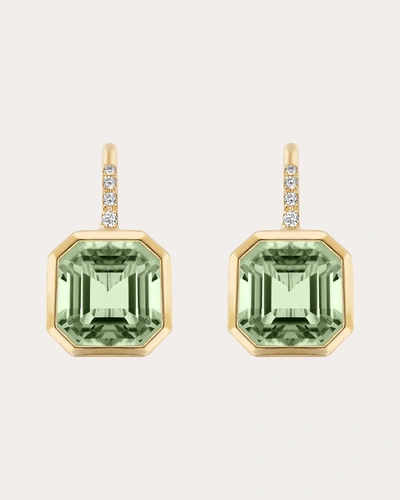 GOSHWARA WOMEN'S DIAMOND & PRASIOLITE ASSCHER-CUT DROP EARRINGS