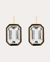 Goshwara Queen Emerald Cut Lever-back Earrings In Gold