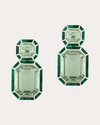 Goshwara Women's Mélange 18k Gold Prasiolite And Malachite Earrings In Green