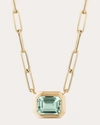 Goshwara Manhattan Emerald Cut Pendant Necklace In Green
