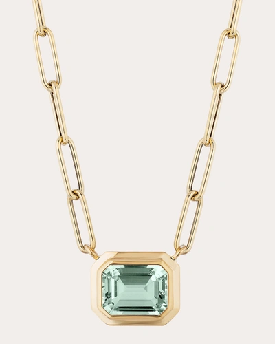 GOSHWARA WOMEN'S MANHATTAN 18K GOLD PRASIOLITE PENDANT NECKLACE