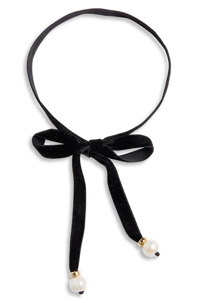 Eliou Sigrid Bow Necklace In Black