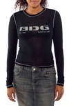 BDG URBAN OUTFITTERS STENCIL LOGO LONG SLEEVE GRAPHIC T-SHIRT