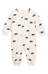 MILES THE LABEL GRIZZLY PRINT ORGANIC COTTON ROMPER