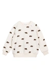 MILES THE LABEL MILES THE LABEL GRIZZLY PRINT ORGANIC COTTON SWEATSHIRT