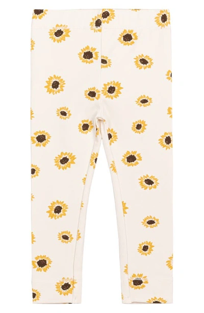 Miles The Label Babies' Sunflower Print Organic Cotton Leggings In Multi