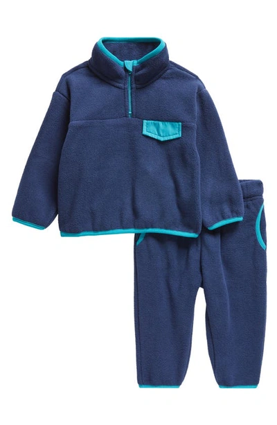Tucker + Tate Babies'  Cozy Fleece Sweater & Pants Set In Navy Peacoat