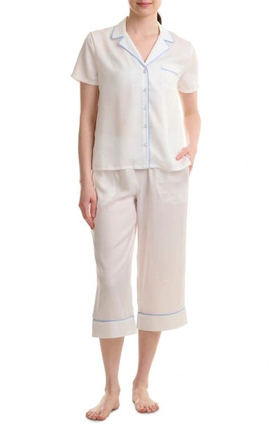 Splendid Women's Geometric Two-piece Pajama Set In Bright White