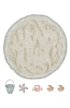 LORENA CANALS ISLAND WASHABLE COTTON RUG, BASKET & SEA CREATURE SET<BR />