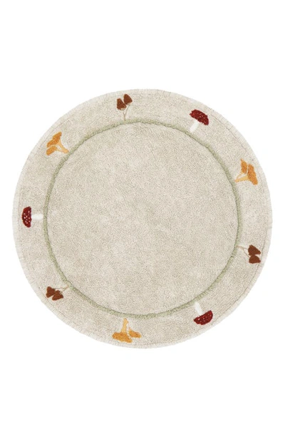 Lorena Canals Kids' Washable Rug Chanterelle In Natural Olive Honey Ivory