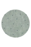 Lorena Canals Kids' Wasahable Round Dot Play Rug In Blue Sage Vintage Blue