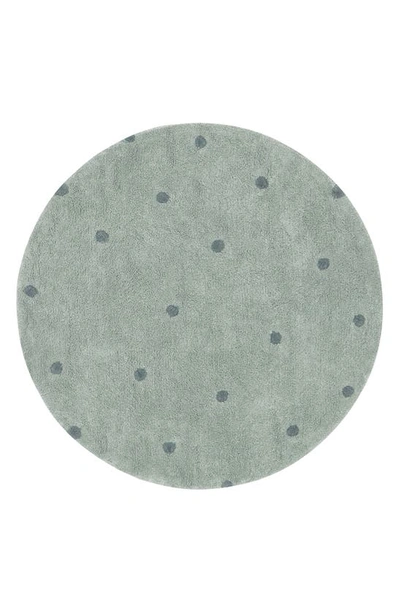 Lorena Canals Kids' Wasahable Round Dot Play Rug In Blue Sage Vintage Blue