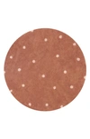 Lorena Canals Washable Rug Round Dot Rug In Chestnut Rose