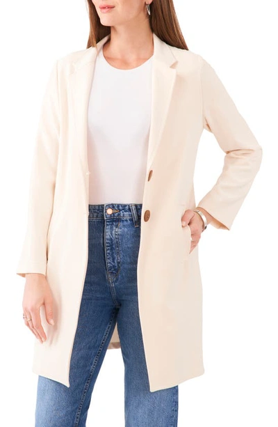 Vince Camuto Two-button Longline Jacket In Soft Cream