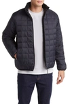 Taion Reversible Fleece Down Jacket In Black/black