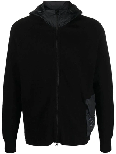 C.p. Company Metropolis Series Double Mixed Zipped Hoodie Clothing In Black