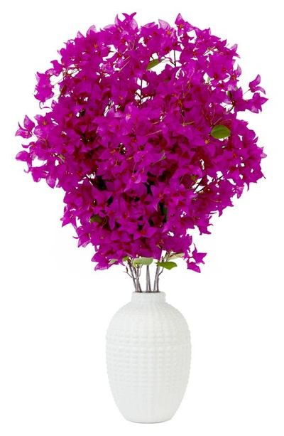 Nearly Natural 40in Artificial Bougainvillea Arrangement With Vase In Pink