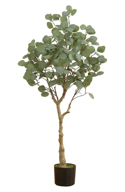 Nearly Natural 4ft Artificial Eucalyptus Tree In Green