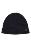 Bruno Magli Cashmere Cuff Beanie In Navy
