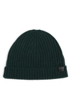 Bruno Magli Cashmere Cuff Beanie In Green