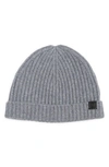 Bruno Magli Cashmere Cuff Beanie In Grey