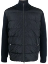 Herno Ribbed Panelled Down Jacket In Blue