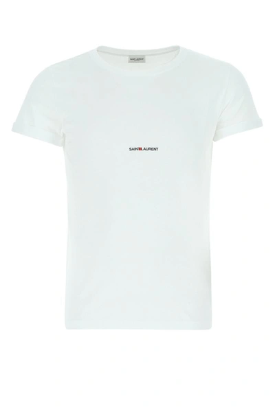 Saint Laurent White Rive Gauche T-shirt In White