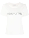 Saint Laurent Reverse Logo T-shirt In White